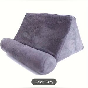 Cozy Soft Gray Tablet Pillow Stand Base Phone Holder Ipads Smartphones And Books